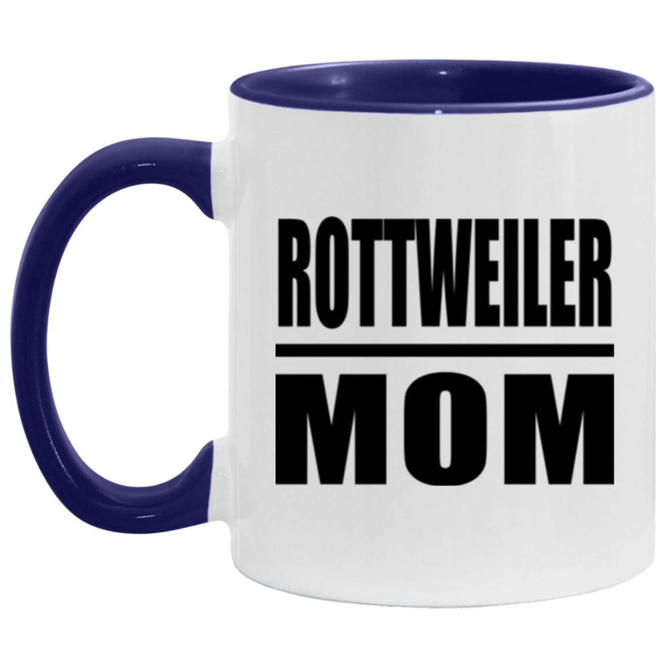 Rottweiler Mom - 11oz Accent Mug Purple