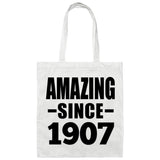 117th Birthday Amazing Since 1907 - Tote Bag White