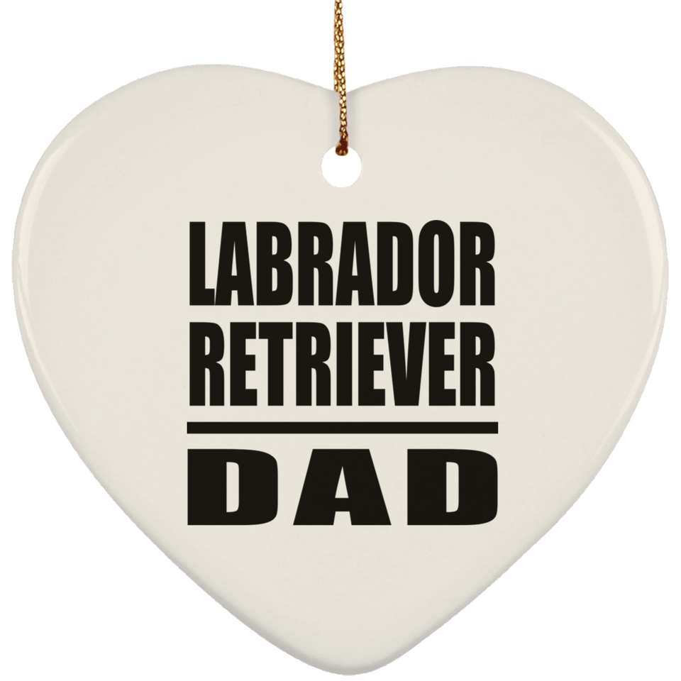 Labrador Retriever Dad - Heart Ornament