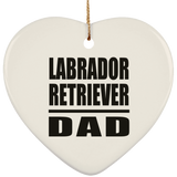 Labrador Retriever Dad - Heart Ornament
