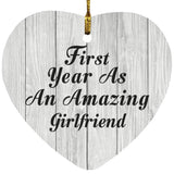 First Year As An Amazing Girlfriend - Heart Ornament F