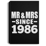 38th Anniversary Mr & Mrs Since 1986 - Canvas Portrait