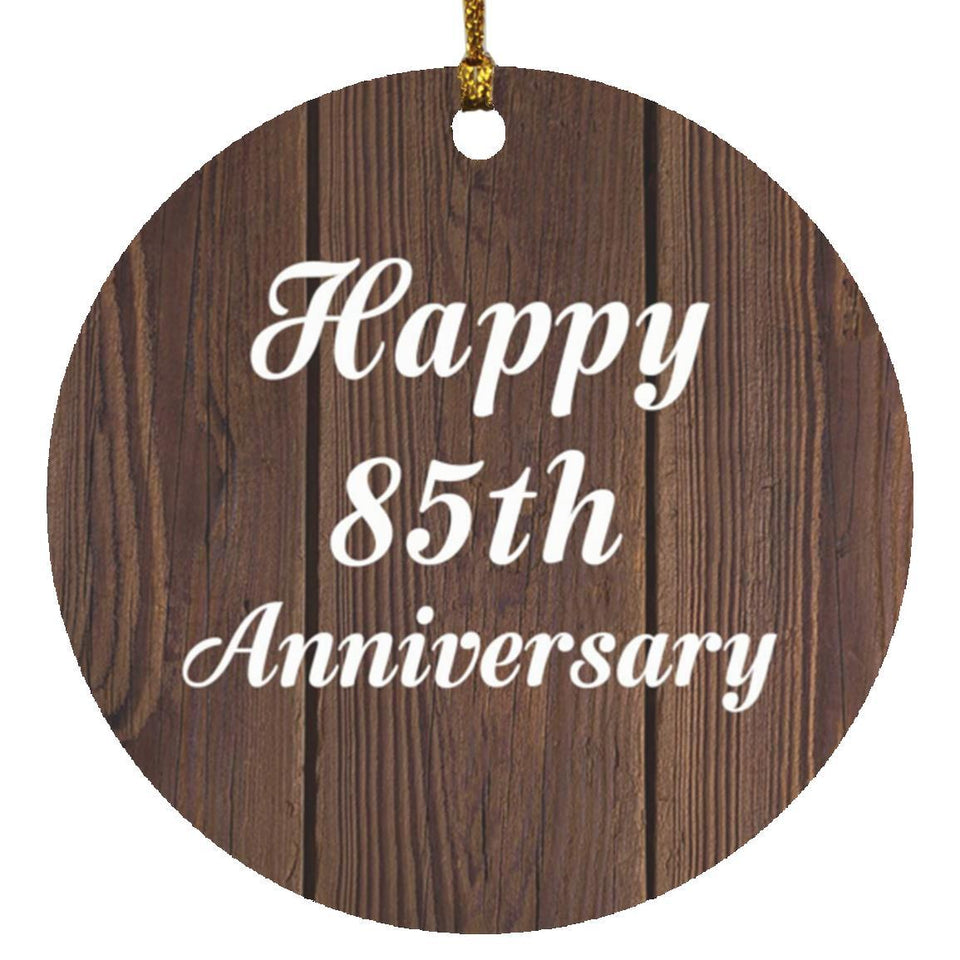 Happy 85th Anniversary - Circle Ornament D