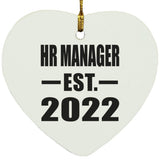 HR Manager Established EST. 2022 - Heart Ornament