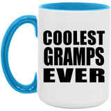 Coolest Gramps Ever - 15oz Accent Mug Blue