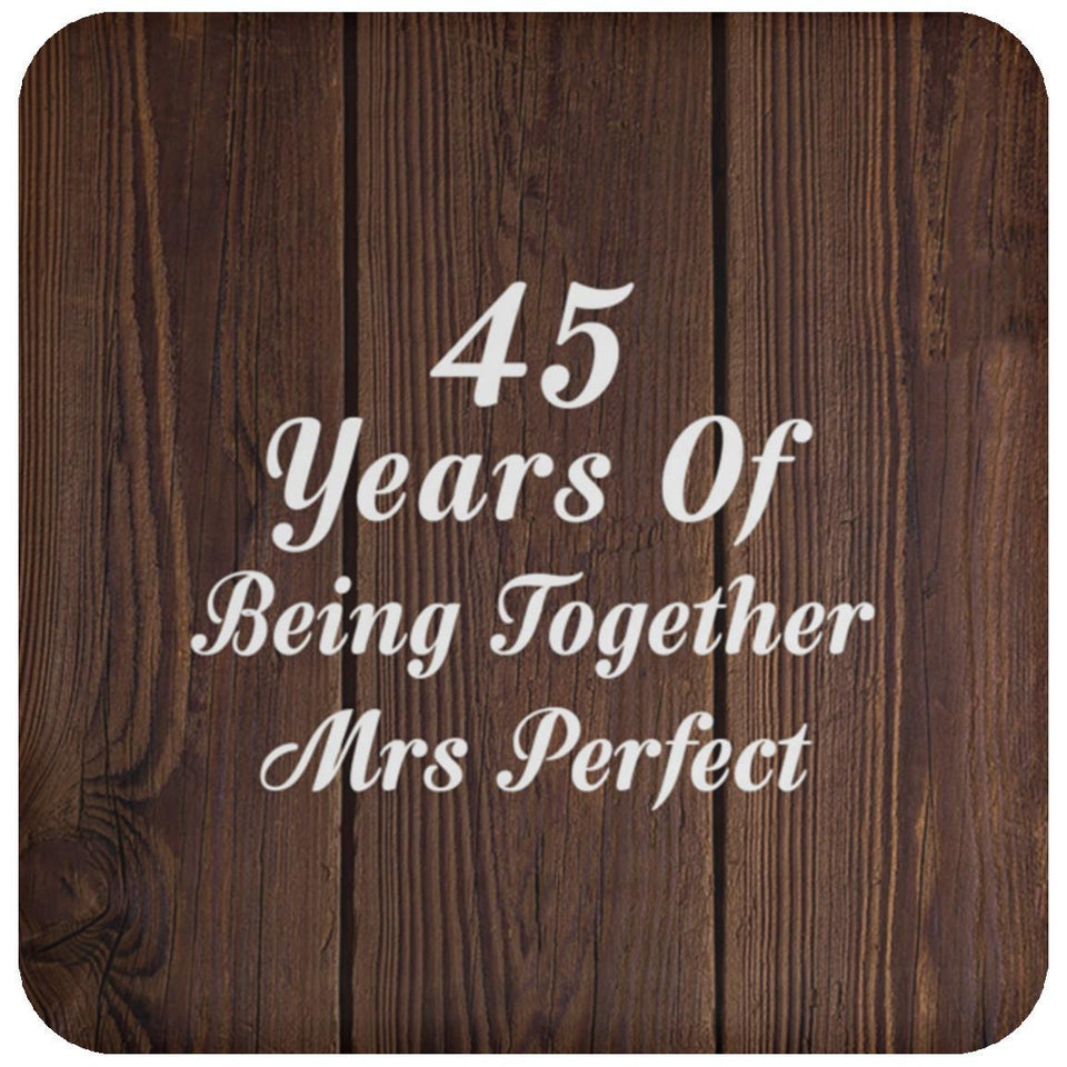 45th Anniversary 45 Years Of Being Mrs Perfect - Drink Coaster D