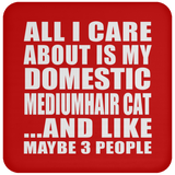 All I Care About Is My Domestic Mediumhair Cat - Drink Coaster