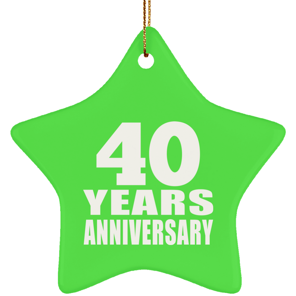 40th Anniversary 40 Years - Star Ornament