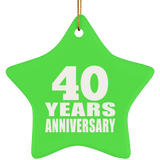 40th Anniversary 40 Years - Star Ornament