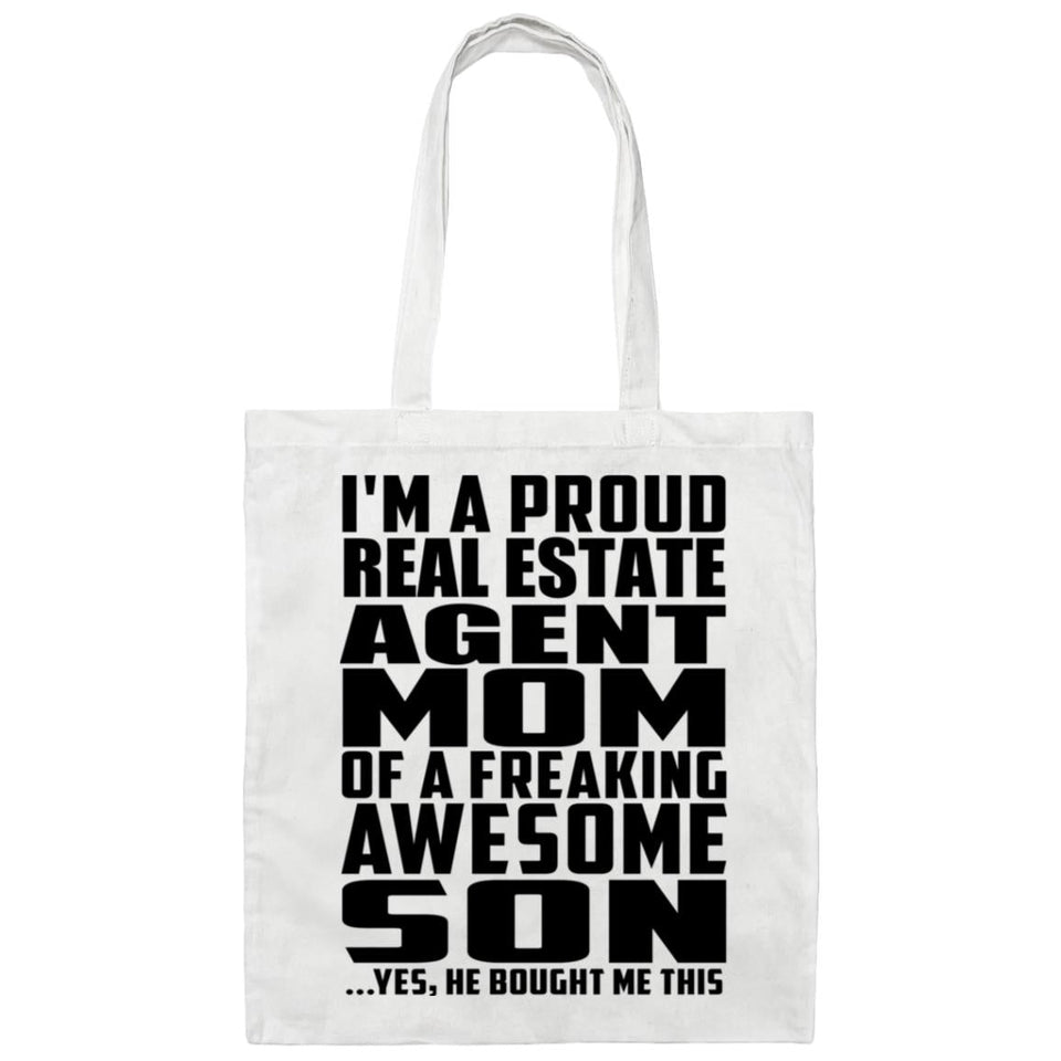 Proud Real Estate Agent Mom Of Awesome Son - Tote Bag White