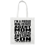 Proud Real Estate Agent Mom Of Awesome Son - Tote Bag White
