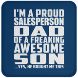 Proud Salesperson Dad Of Awesome Son - Drink Coaster