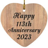 Happy 113th Anniversary 2023 - Heart Ornament C