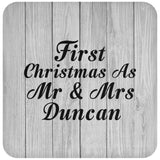 First Christmas As Mr & Mrs Duncan - Drink Coaster F