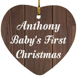 Anthony Baby's First Christmas - Heart Ornament D