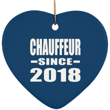 Chauffeur Since 2018 - Heart Ornament