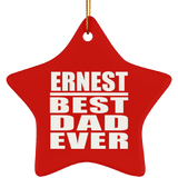 Ernest Best Dad Ever - Star Ornament