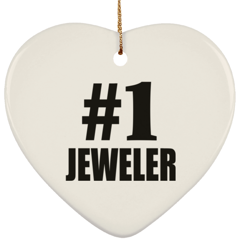Number One #1 Jeweler - Heart Ornament