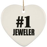 Number One #1 Jeweler - Heart Ornament