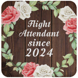 Flight Attendant Since 2024 - Drink Coaster A