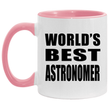 World's Best Astronomer - 11oz Accent Mug Pink