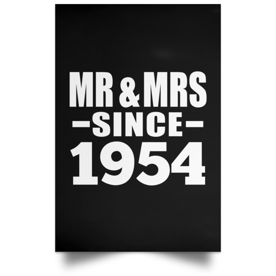 70th Anniversary Mr & Mrs Since 1954 - Poster Portrait