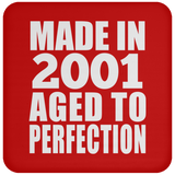 23rd Birthday Made In 2001 Aged to Perfection - Drink Coaster