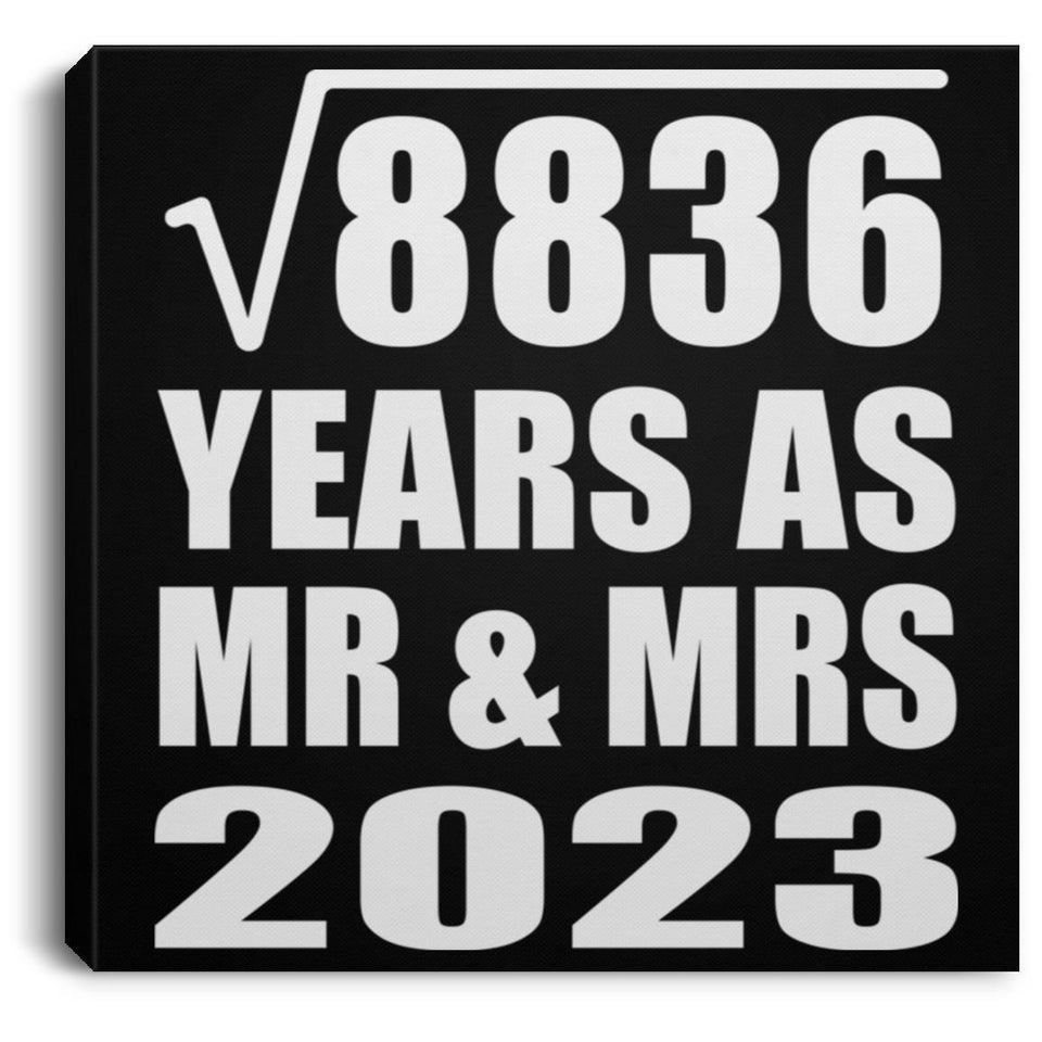 94th Anniversary Square Root of 8836 Years As Mr & Mrs 2023 - Canvas Square