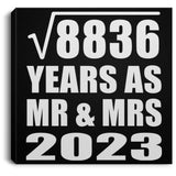 94th Anniversary Square Root of 8836 Years As Mr & Mrs 2023 - Canvas Square
