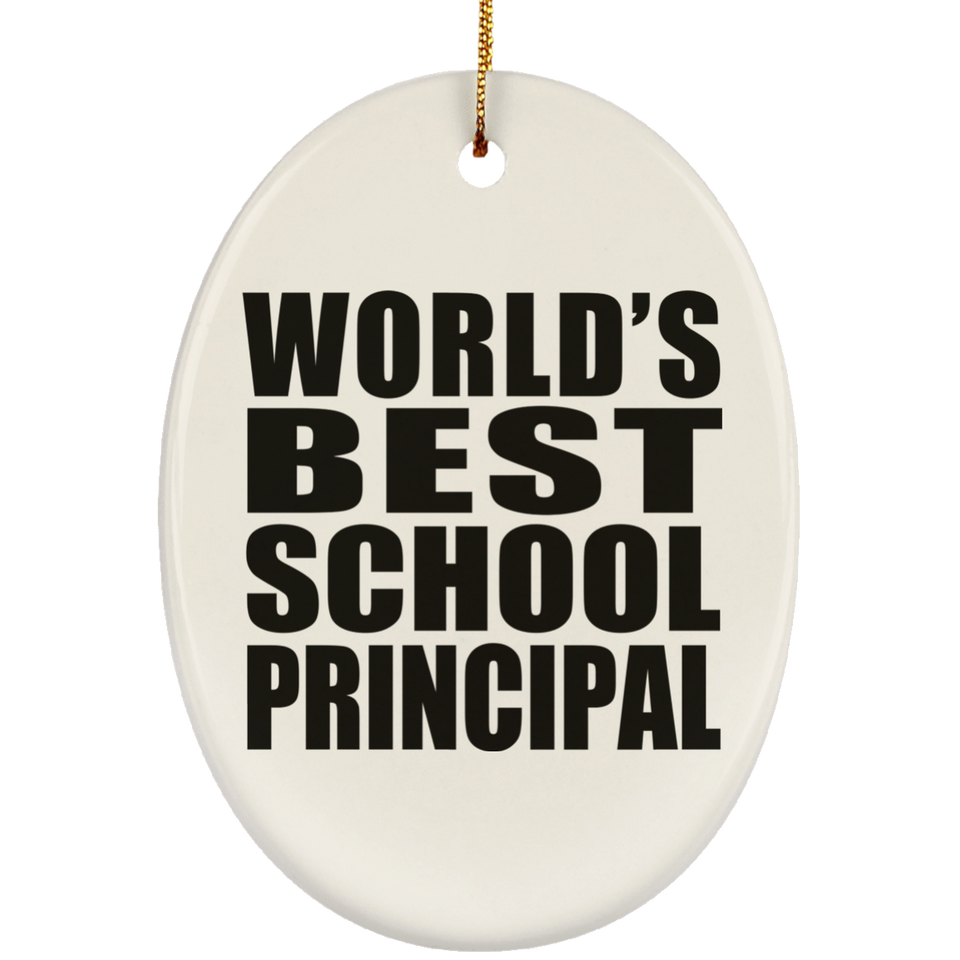 World's Best School Principal - Oval Ornament