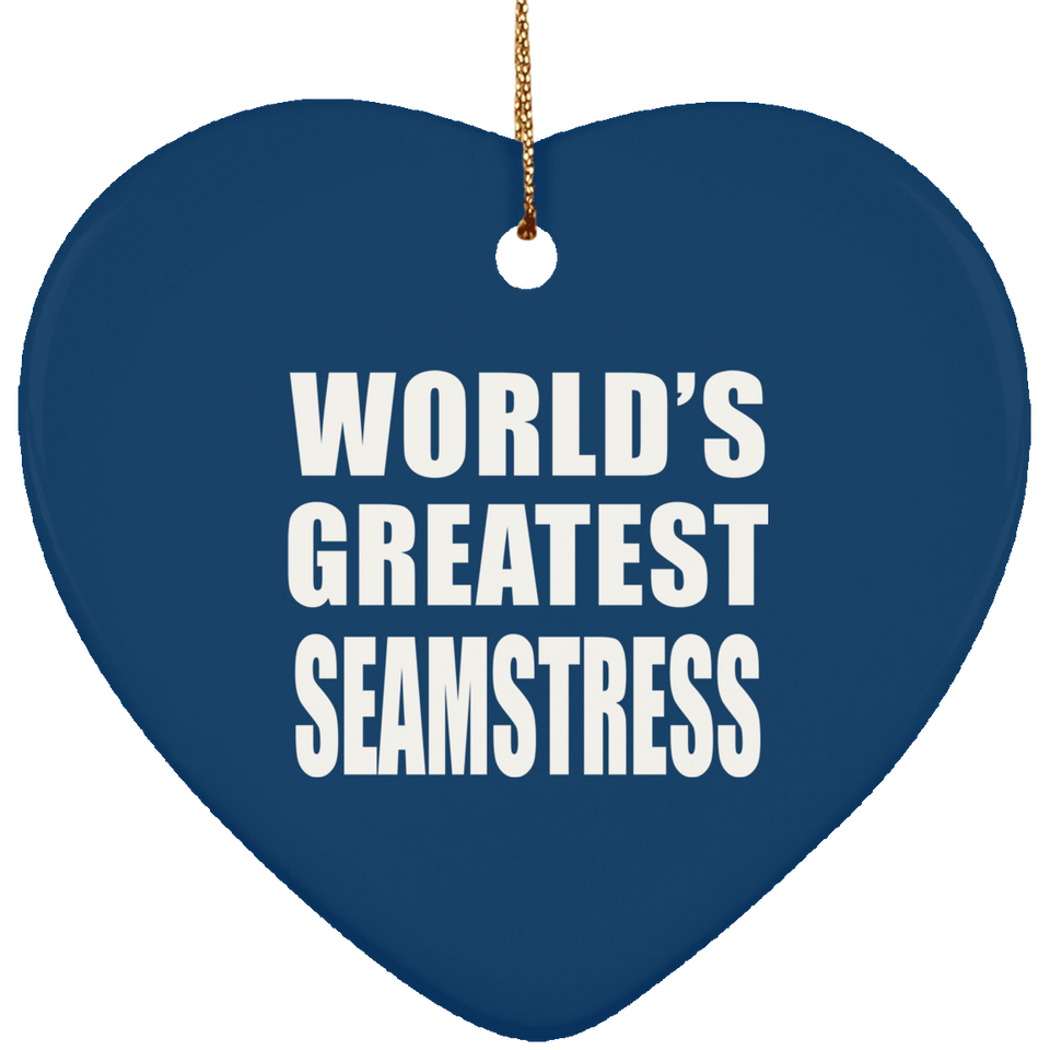 World's Greatest Seamstress - Heart Ornament