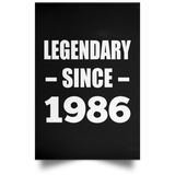 38th Birthday Legendary Since 1986 - Poster Portrait