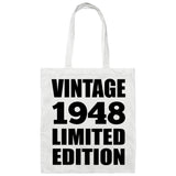 76th Birthday Vintage 1948 Limited Edition - Tote Bag White