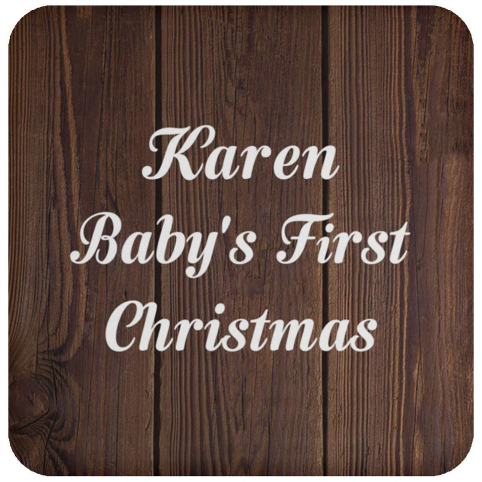 Karen Baby's First Christmas - Drink Coaster D