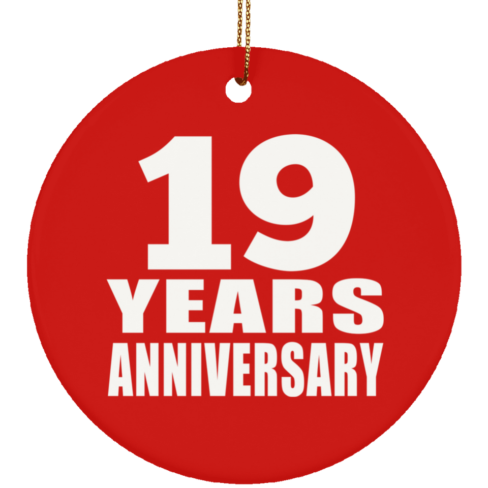 19th Anniversary 19 Years Anniversary - Circle Ornament