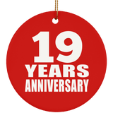 19th Anniversary 19 Years Anniversary - Circle Ornament