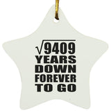97th Anniversary Square Root of 9409 Years Down Forever To Go - Star Ornament