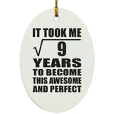 3rd Birthday Took Square Root of 9 Years To Awesome - Oval Ornament