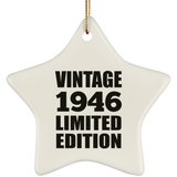 78th Birthday Vintage 1946 Limited Edition - Star Ornament