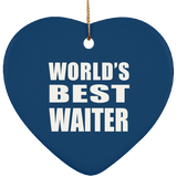 World's Best Waiter - Heart Ornament