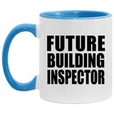 Future Building Inspector - 11oz Accent Mug Blue