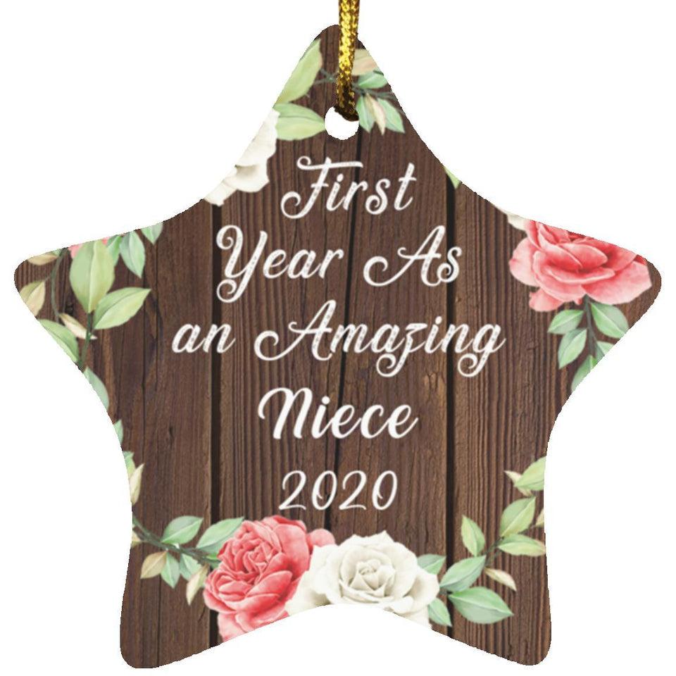 First Year As An Amazing Niece 2020 - Star Ornament A