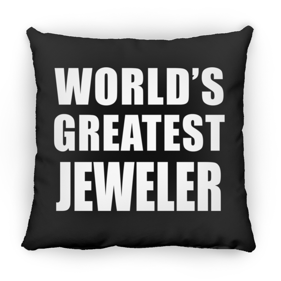 World's Greatest Jeweler - Throw Pillow Black