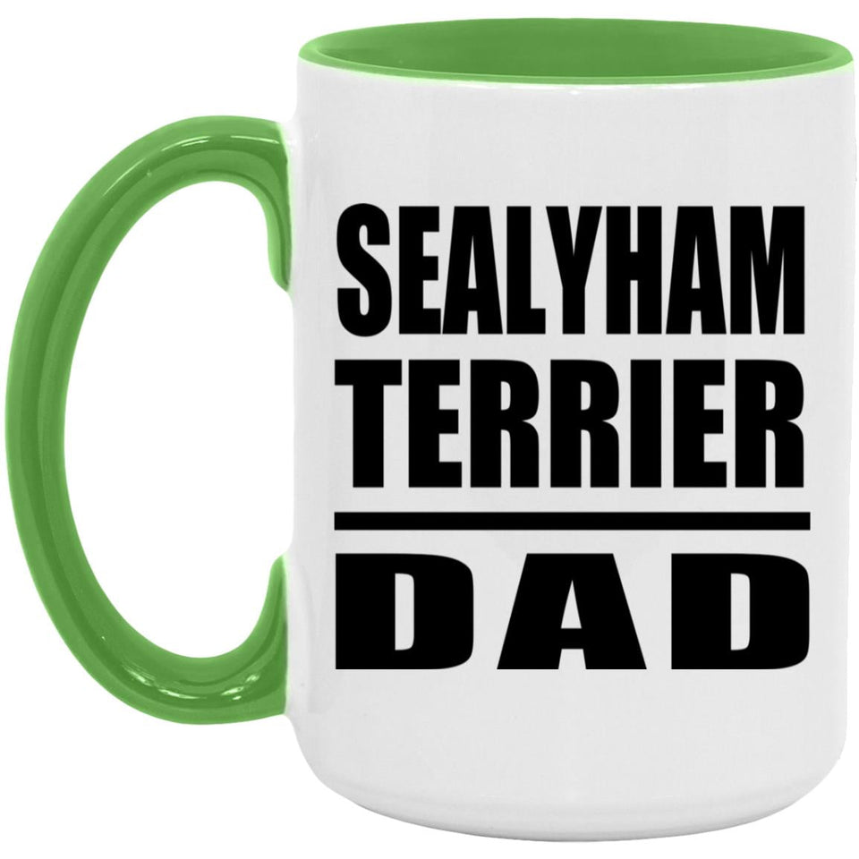 Sealyham Terrier Dad - 15oz Accent Mug Green