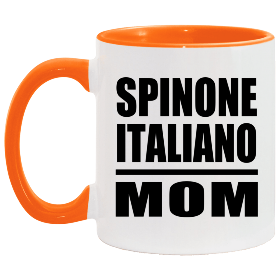 Spinone Italiano Mom - 11oz Accent Mug Orange
