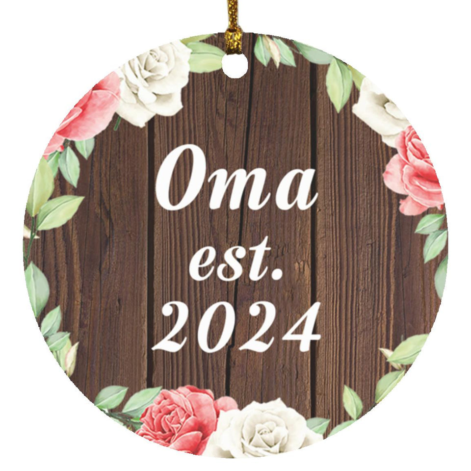 Oma Established Est. 2024 - Circle Ornament A
