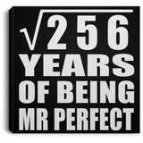 16th Anniversary Square Root of 256 Years of Mr Perfect - Canvas Square