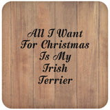 All I Want For Christmas Is My Irish Terrier - Drink Coaster C
