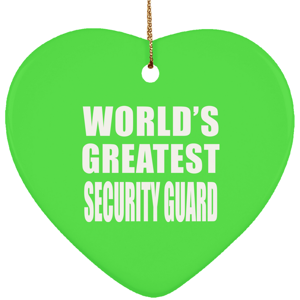 World's Greatest Security Guard - Heart Ornament