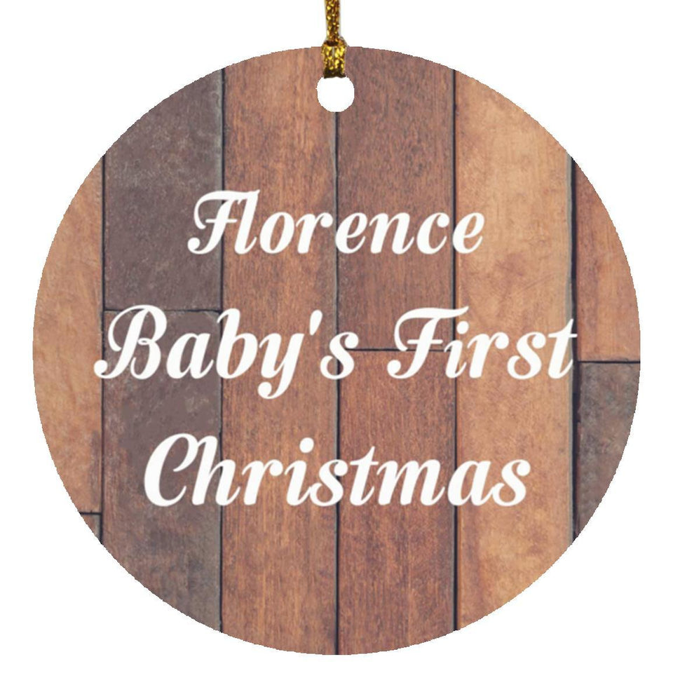 Florence Baby's First Christmas - Circle Ornament E